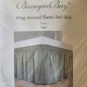 Bed Skirt Twin Wrap Around Elastic Biscayne Bay